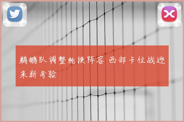 鹈鹕队调整轮换阵容 西部卡位战迎来新考验